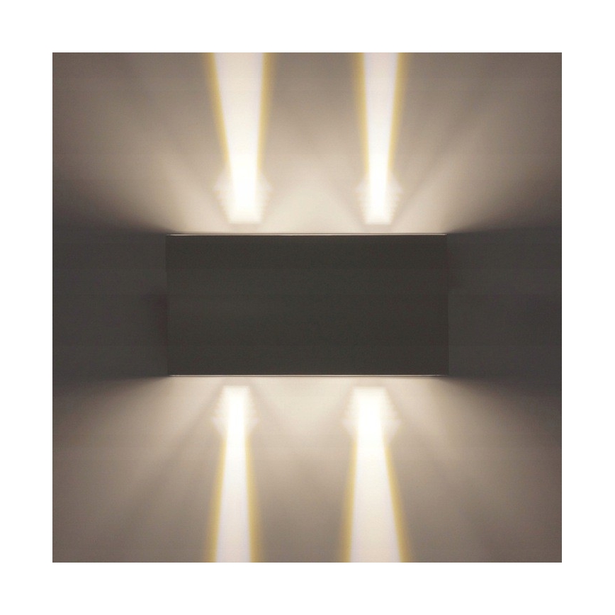 LED Sieninis lauko šviestuvas LED/12W/230V IP54 baltas