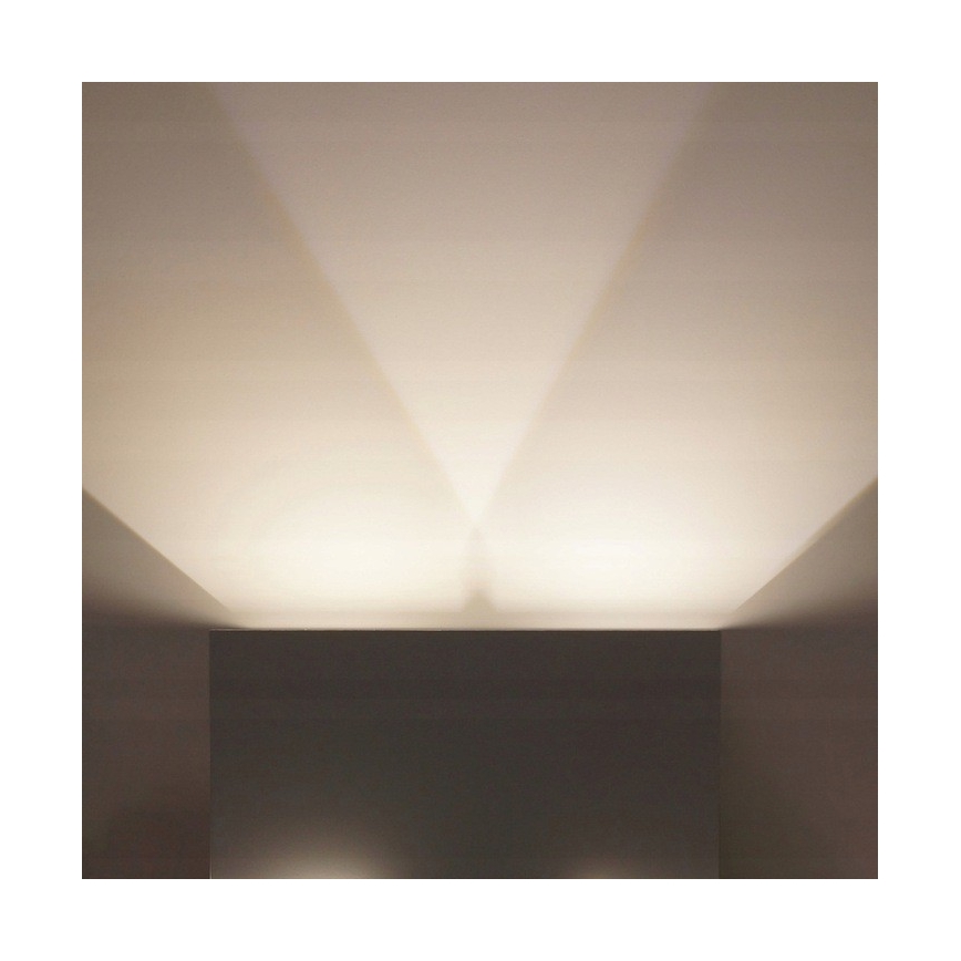 LED Sieninis lauko šviestuvas LED/12W/230V IP54 baltas