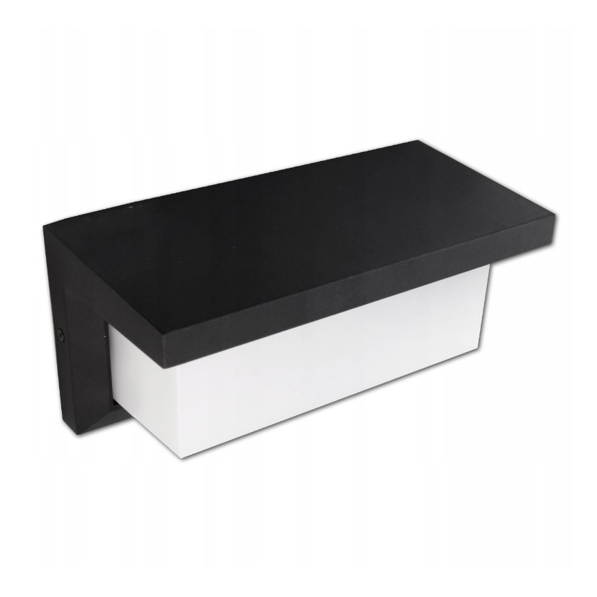 LED Sieninis lauko šviestuvas LED/12W/230V IP54 juodas