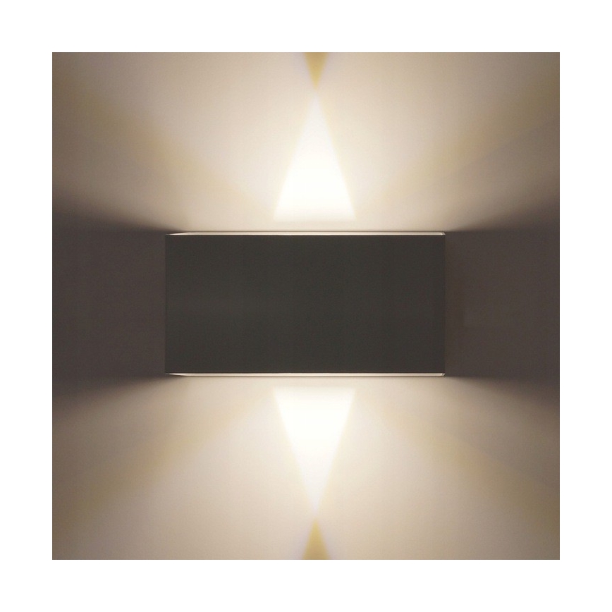 LED Sieninis lauko šviestuvas LED/12W/230V IP54 juodas