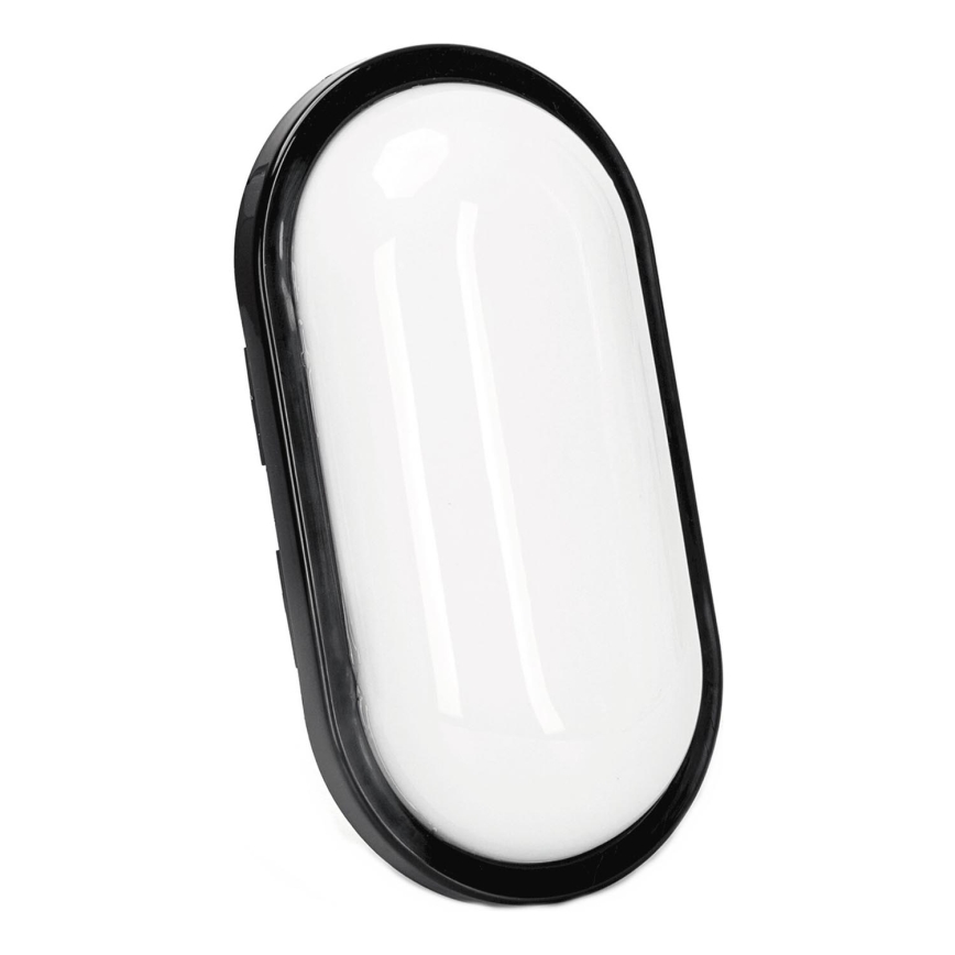 LED sieninis lauko šviestuvas LED/15W/230V 6500K juoda IP65