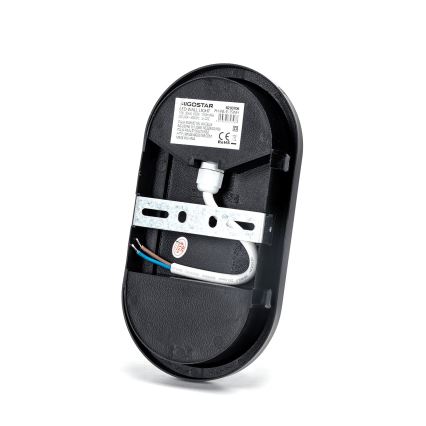 LED sieninis lauko šviestuvas LED/15W/230V 6500K juoda IP65