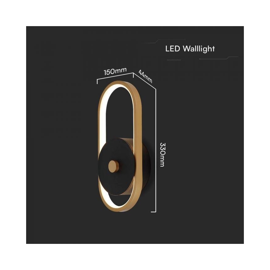 LED sieninis lauko šviestuvas LED/15W/230V IP54 4000K žalvaris