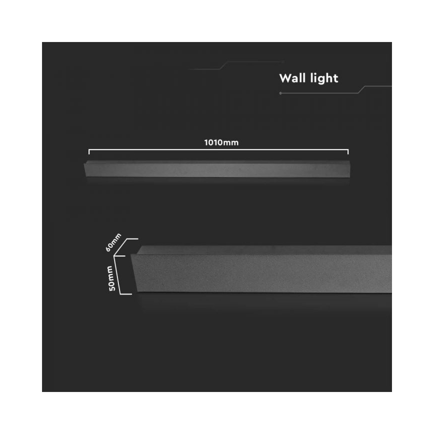 LED sieninis lauko šviestuvas LED/16W/230V 3000K IP65 juoda