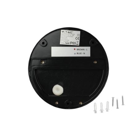 LED sieninis lauko šviestuvas LED/3W/230V 4000K IP65 juoda