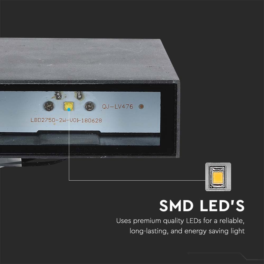 LED Sieninis lauko šviestuvas LED/4W/230V 3000K IP65 juodas