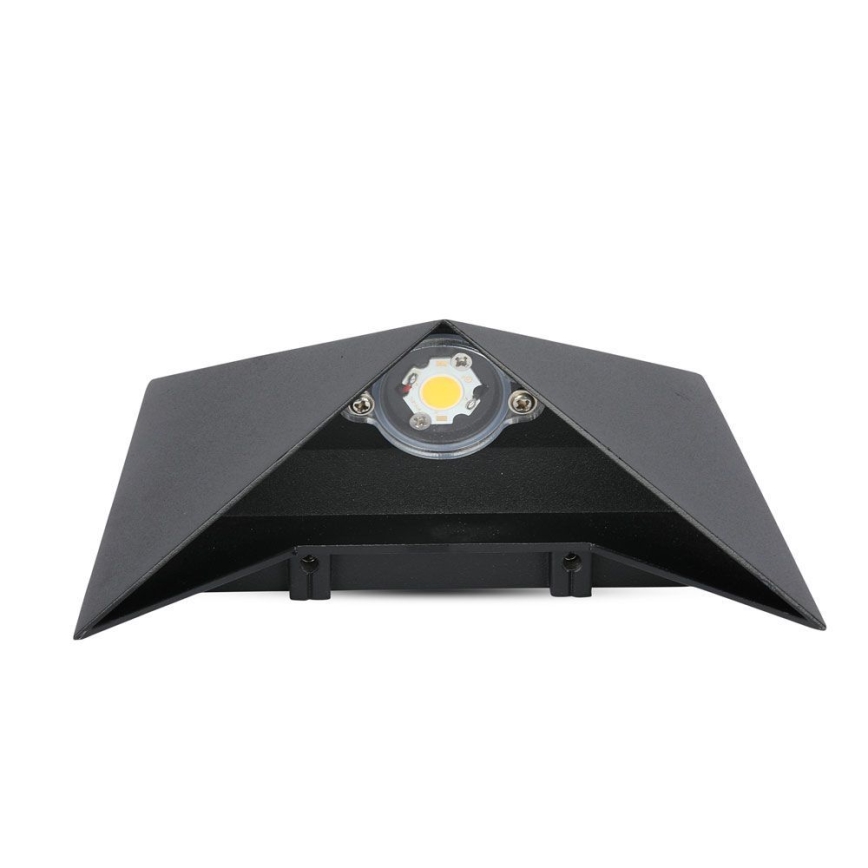 LED sieninis lauko šviestuvas LED/5W/230V 3000K IP65 juoda