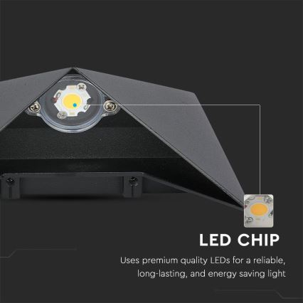 LED sieninis lauko šviestuvas LED/5W/230V 3000K IP65 juoda