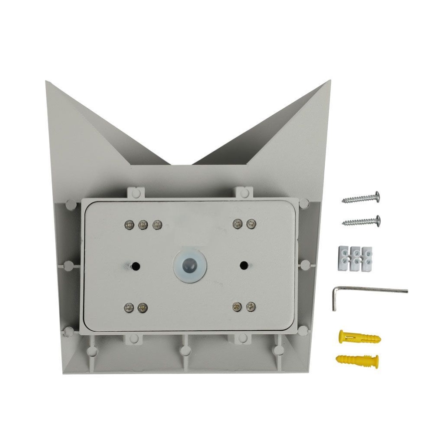 LED sieninis lauko šviestuvas LED/5W/230V 3000K IP65 pilka