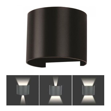 LED Sieninis lauko šviestuvas LED/6W/230V 3000K IP65 juodas