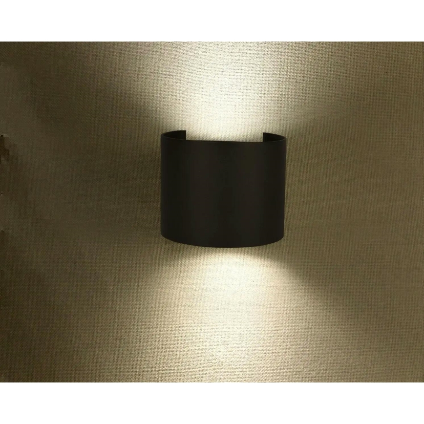 LED Sieninis lauko šviestuvas LED/6W/230V 3000K IP65 juodas