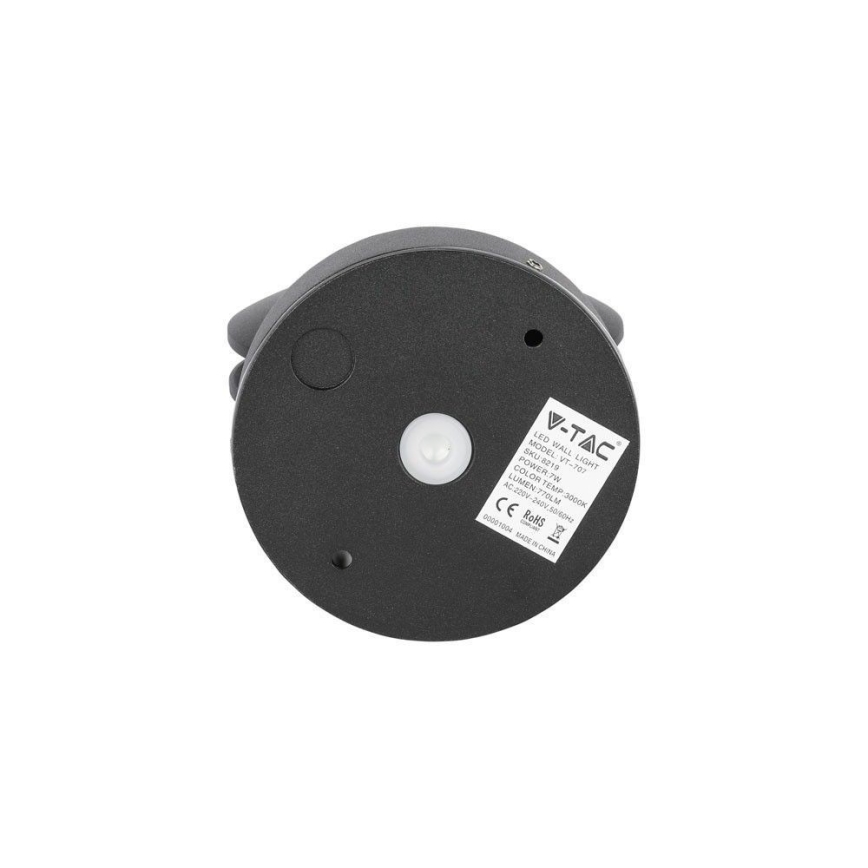 LED Lankstus lauko sieninis šviestuvas  LED/7W/230V 4000K IP65 juoda