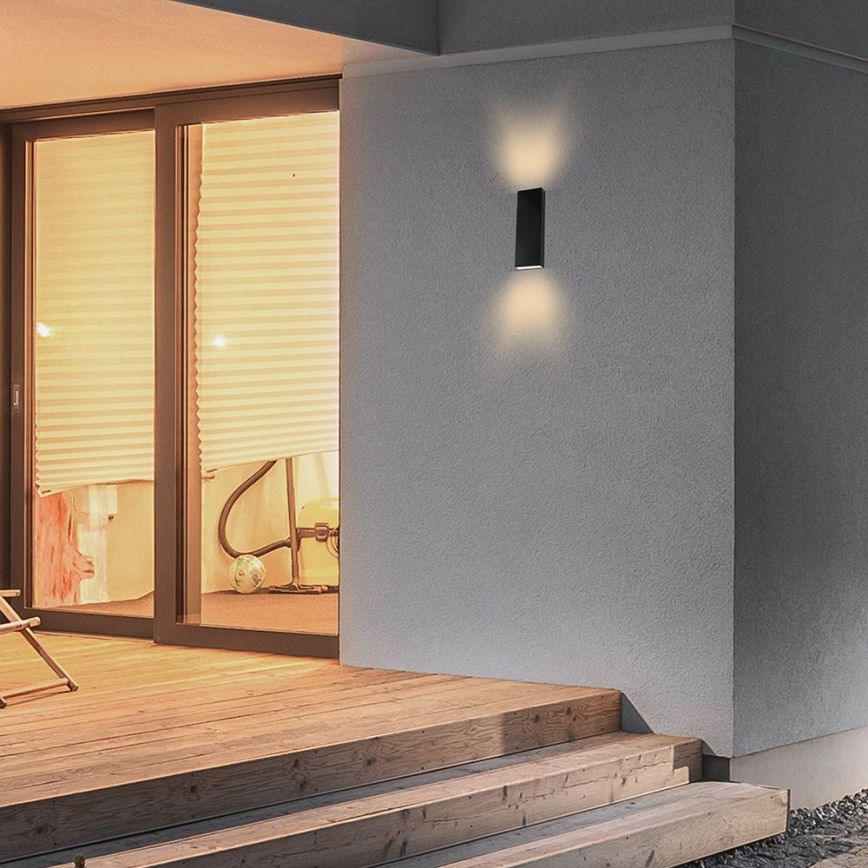 LED sieninis lauko šviestuvas LED/8W/230V 4000K IP65 juoda