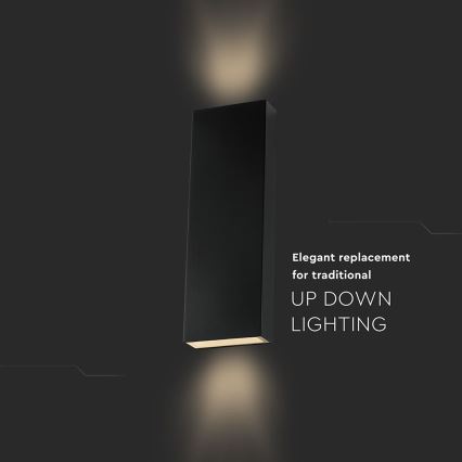 LED sieninis lauko šviestuvas LED/8W/230V 4000K IP65 juoda