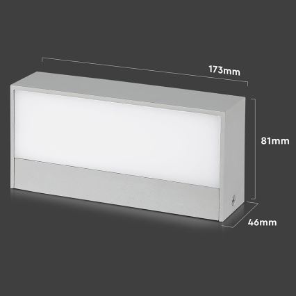 LED Sieninis lauko šviestuvas LED/9W/230V 6500K IP65