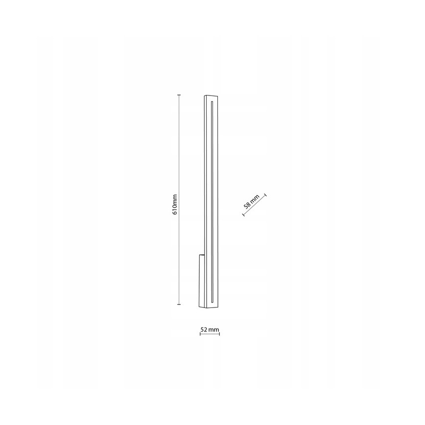 LED sieninis lauko šviestuvas LINEA LED/12W/230V IP65 61 cm antracitas