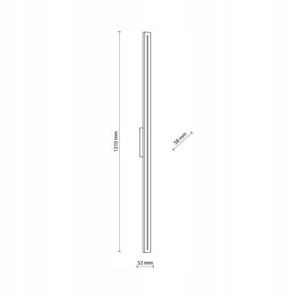 LED sieninis lauko šviestuvas LINEA LED/30W/230V IP65 121 cm antracitas