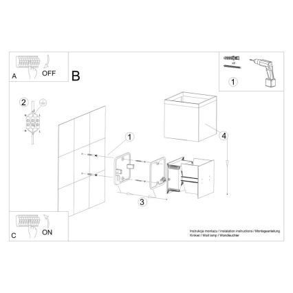 LED sieninis lauko šviestuvas LUCA LED/6W/230V IP54