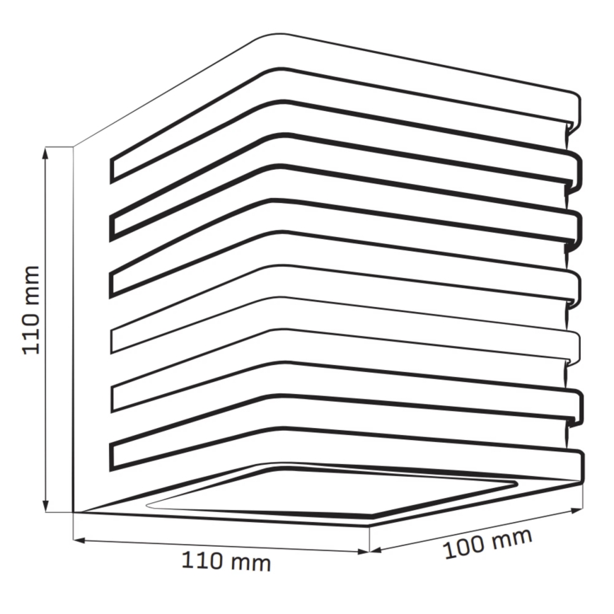 LED sieninis lauko šviestuvas MAXWELL LED/10W/230V IP54 grafitas