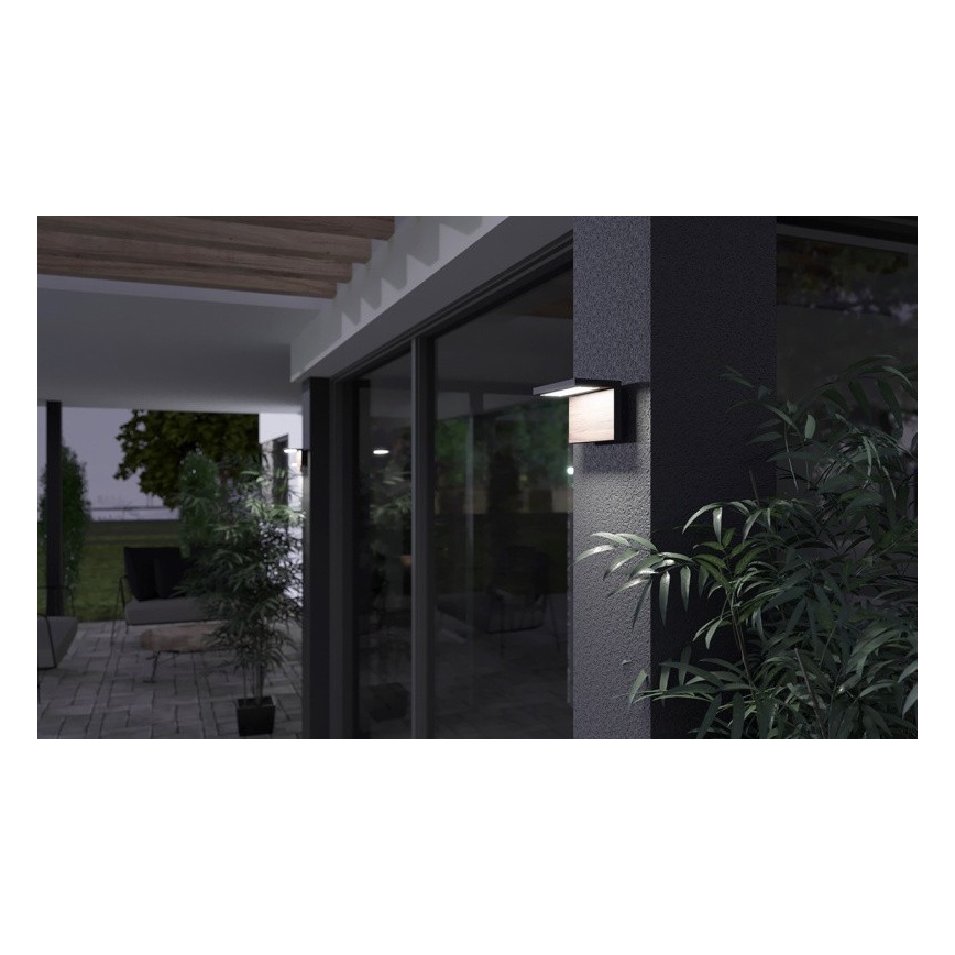 LED sieninis lauko šviestuvas NATURA LED/12W/230V 4000K IP65 ruda/antracitas