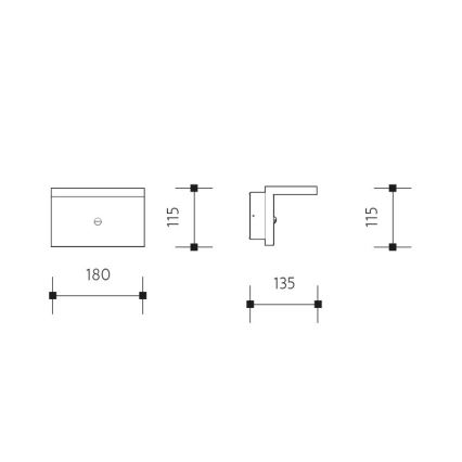 LED sieninis lauko šviestuvas NATURA LED/12W/230V 4000K IP65 ruda/antracitas