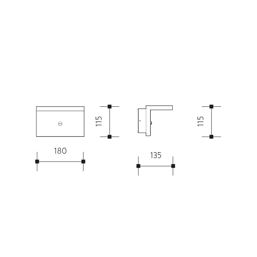 LED sieninis lauko šviestuvas NATURA LED/12W/230V 4000K IP65 ruda/antracitas
