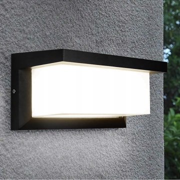 LED sieninis lauko šviestuvas NEELY LED/12W/230V 4000K IP54 juoda