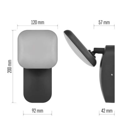 LED sieninis lauko šviestuvas NIKA LED/12,5W/230V IP44