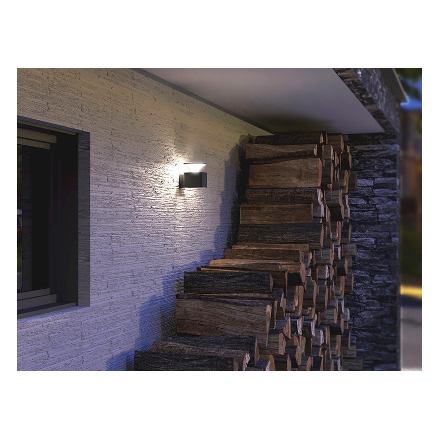 LED sieninis lauko šviestuvas ORNELA LED/6W/230V 3000K IP54 antracitas