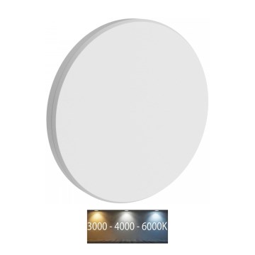 LED sieninis lauko šviestuvas PIATTA LED/18W/230V 3000/4000/6000K diametras 25 cm IP44 balta