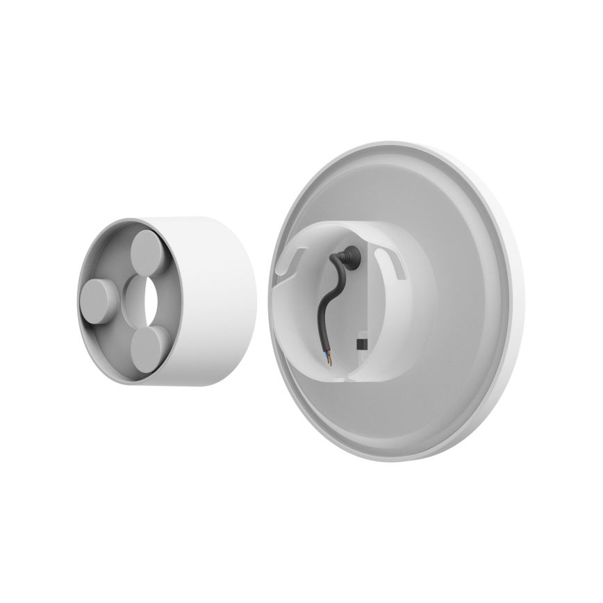 LED sieninis lauko šviestuvas PIATTA LED/18W/230V 3000/4000/6000K diametras 25 cm IP44 balta