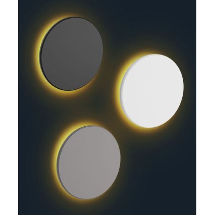 LED sieninis lauko šviestuvas PIATTA LED/18W/230V 3000/4000/6000K diametras 25 cm IP44 juoda