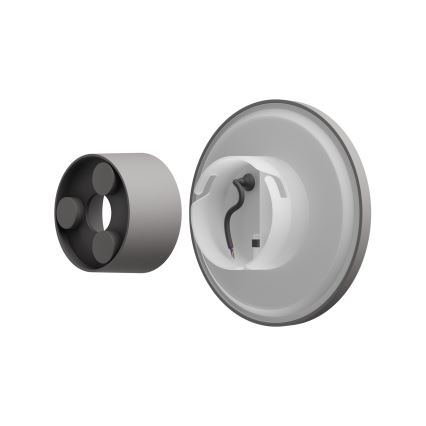 LED sieninis lauko šviestuvas PIATTA LED/18W/230V 3000/4000/6000K diametras 25 cm IP44 pilka