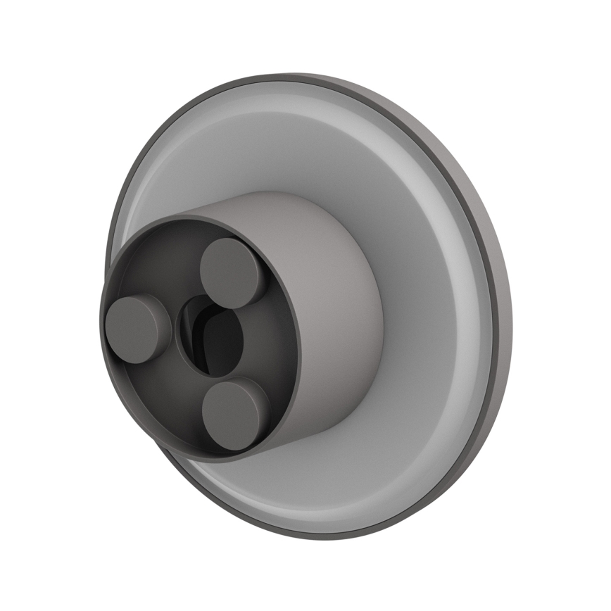 LED sieninis lauko šviestuvas PIATTA LED/18W/230V 3000/4000/6000K diametras 25 cm IP44 pilka