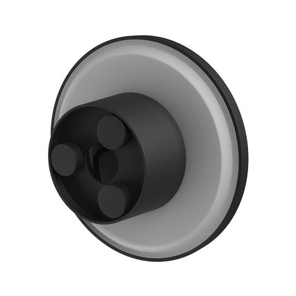 LED sieninis lauko šviestuvas PIATTA LED/9W/230V 3000/4000/6000K diametras 12 cm IP44 juoda