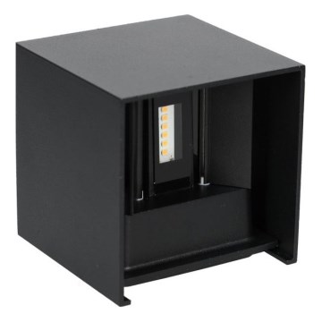 LED sieninis lauko šviestuvas QUERK 2xLED/3W/230V 3000K IP54 juoda