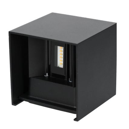 LED sieninis lauko šviestuvas QUERK 2xLED/3W/230V 3000K IP54 juoda