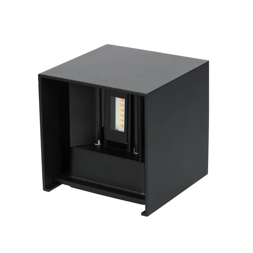 LED sieninis lauko šviestuvas QUERK 2xLED/3W/230V 3000K IP54 juoda