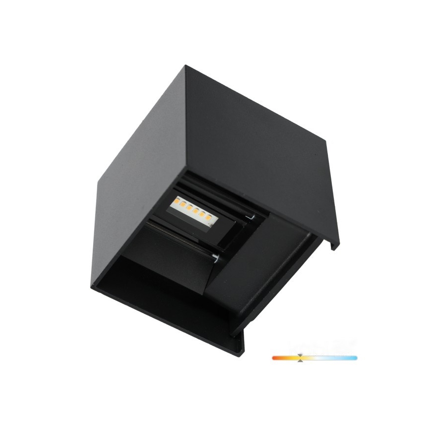 LED sieninis lauko šviestuvas QUERK 2xLED/3W/230V 3000K IP54 juoda
