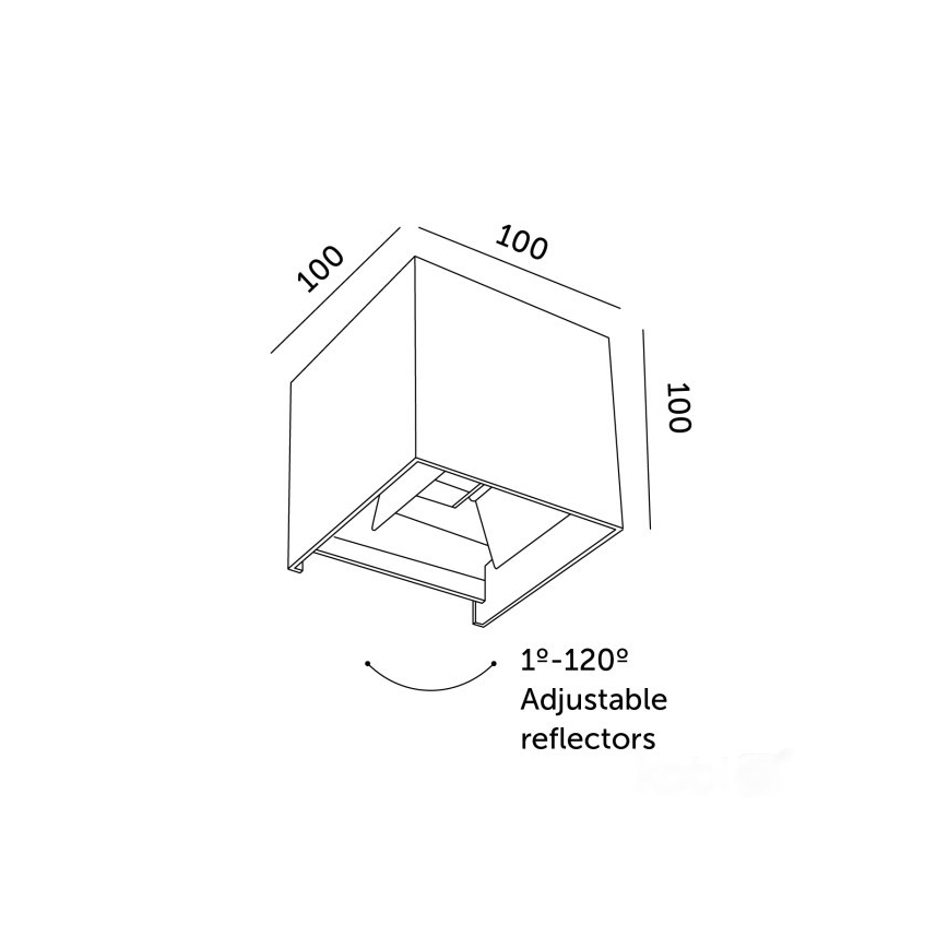 LED sieninis lauko šviestuvas QUERK 2xLED/3W/230V 3000K IP54 juoda