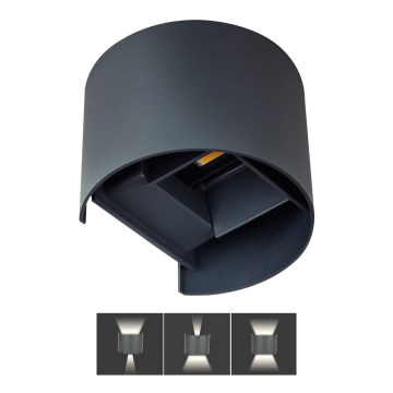 LED sieninis lauko šviestuvas REKA LED/7W/230V IP54 antracitas