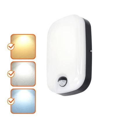 LED Lauko sieninis šviestuvas su judesio ir prieblandos jutikliu BAVANO LED/15W/230V 3000/4000/5700K IP54