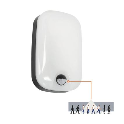 LED Lauko sieninis šviestuvas su judesio ir prieblandos jutikliu BAVANO LED/15W/230V 3000/4000/5700K IP54