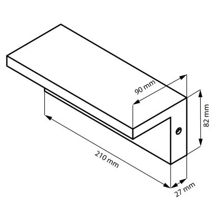 LED sieninis lauko šviestuvas TESA LED/10W/230V IP54 juoda