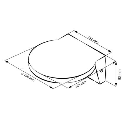 LED sieninis lauko šviestuvas TESA LED/10W/230V IP54 juoda