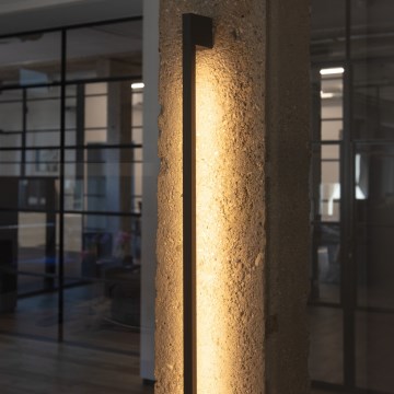 LED sieninis lauko šviestuvas YALTE LED/8W/230V 4000K IP54 juoda