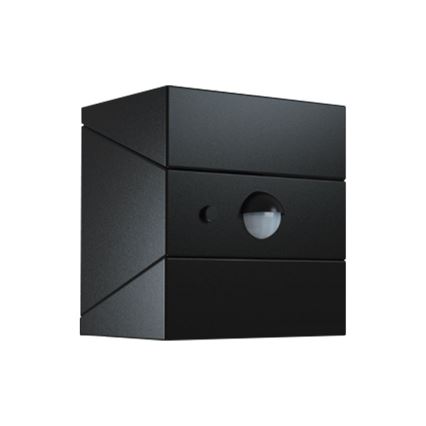 LED sieninis saulės šviestuvas su jutikliu LED/2,5W/3,7V 3000/4000/6000K IP65 1200 mAh juoda