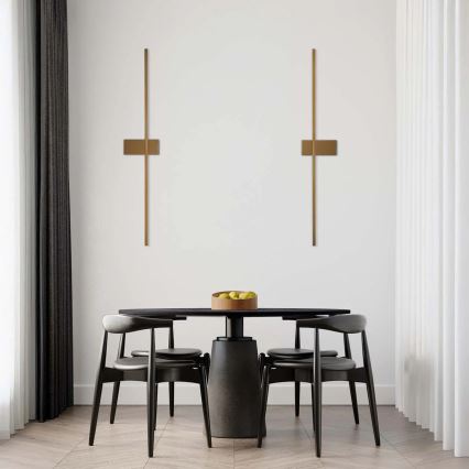 LED sieninis šviestuvas AISHA LED/12W/230V 4000K 80 cm auksinis