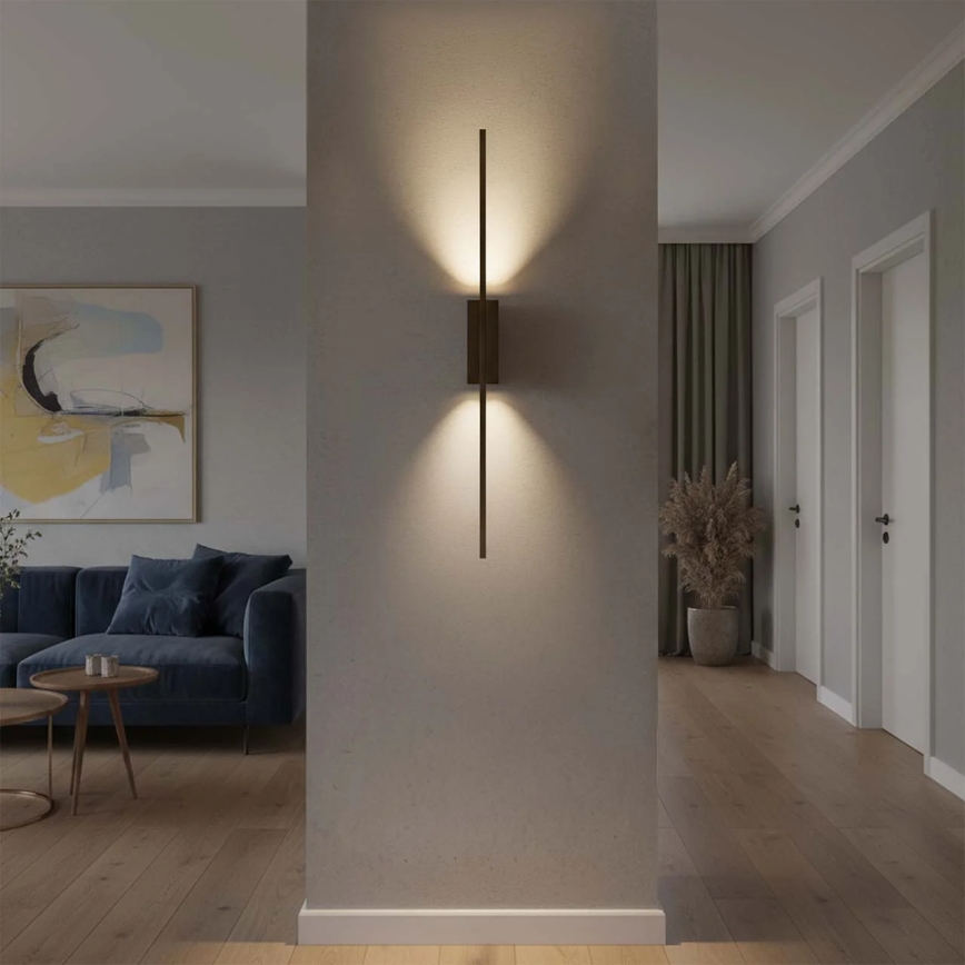 LED sieninis šviestuvas AISHA LED/12W/230V 4000K 80 cm juodas