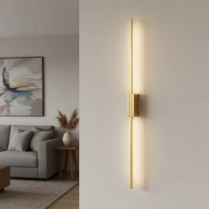 LED sieninis šviestuvas AISHA LED/20W/230V 4000K 120 cm auksinis